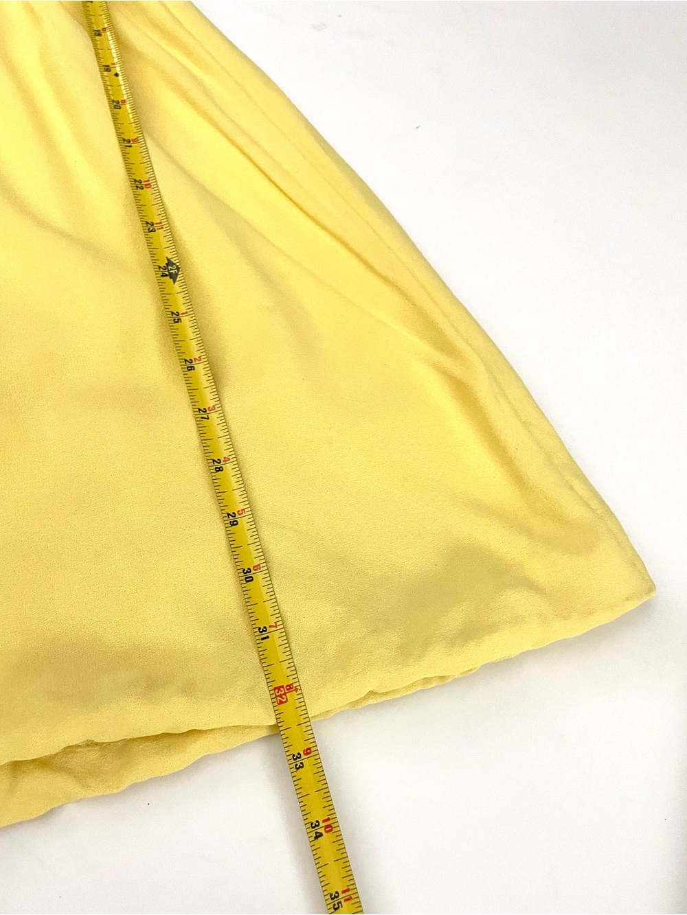 Vintage 60s Lemon Yellow Lace Up Corset Waist Dress Sleeveless Fit & Flare - Picture 13 of 16